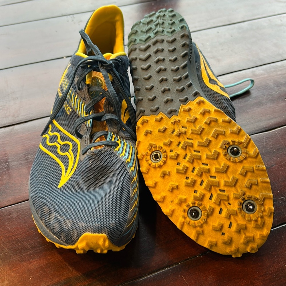 Saucony Kilkenny XC 9 Spike, worn for two HS 5k races